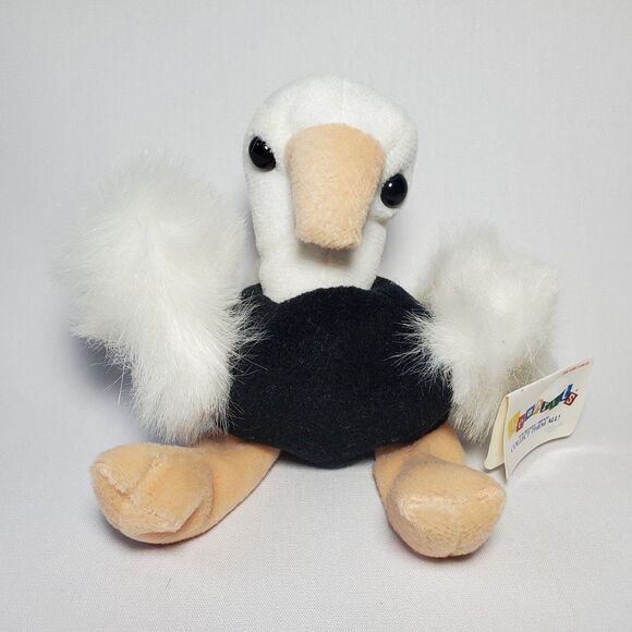 Kelly Toys Kuddle Me Bean Pets Collection Vintage Plush Vulture Ostrich Bird - Picture 1 of 5